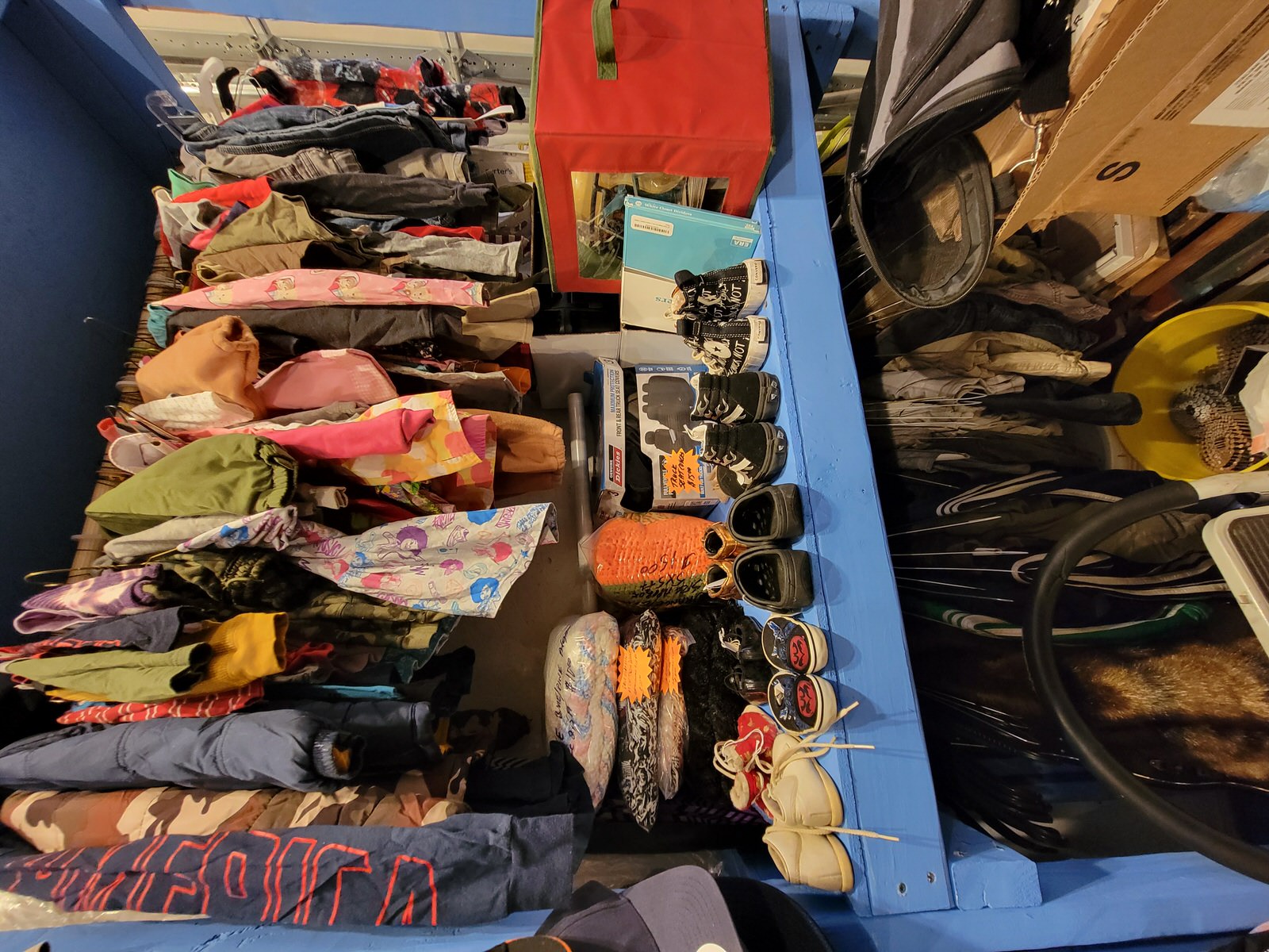 Cedar Creek Thrift Store, Youth & Toddler Clothing, Youth & Toddler Shoes, Mens & Womens Shorts, Mens & Womens Shoes, Car Sea Covers, Blankets, Afgans, Sports Caps, Misc Caps