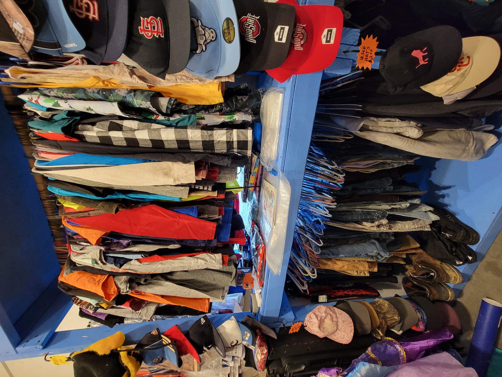 Cedar Creek Thrift Store, Mens & Womens Shirts, Mens & Womens Pants, Mens & Womens Shoes, Sports Caps, Misc Caps