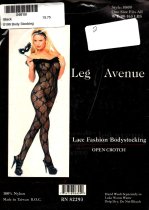 Body Stocking, Black Color, One Size Fits Most, Leg Avenue, LA-8809-BLK
