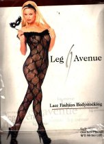 Body Stocking, Black Color, One Size Fits Most, Leg Avenue, LA-8809-BLK
