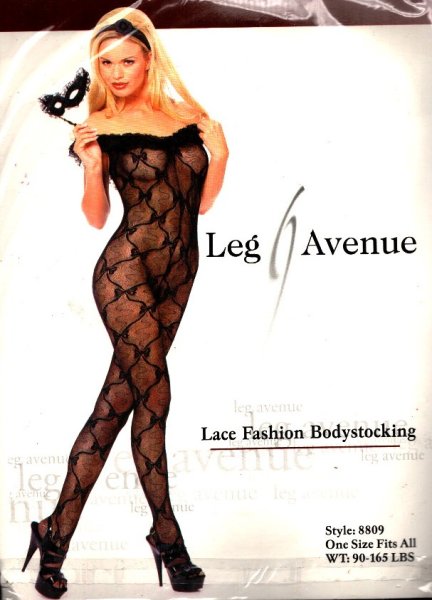 Body Stocking, Red Color, One Size Fits Most, Leg Avenue, LA-8809-RED