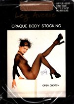Opaque Body Stocking Open Crotch, Nude Color, One Size Fits Most, Leg Avenue, LA-8297-NU