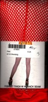 Fishnet Thigh Hi's Back Seamed, Red Color, One Size Fits Most, Leg Avenue, LA-9112-RED