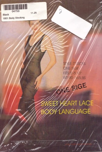 Lace Body Stocking, Black Color, One Size Fits Most, Leg Avenue, LA-1801-BLK