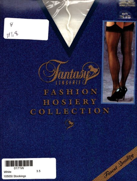 Sheer Strech Stocking, White Color, One Size Fits Most, Fantasy Lingerie, FL-1050ST-WHT