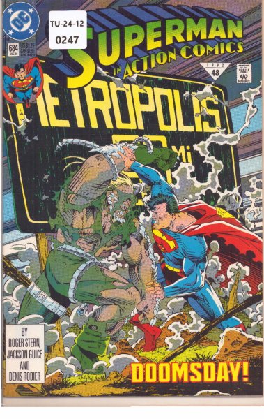 Superman In Action Comics, Issue 684, December 1992, DC Comics, TU2412-247