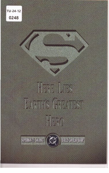 Superman, Issue 75, January 1993, DC Comics, TU2412-248
