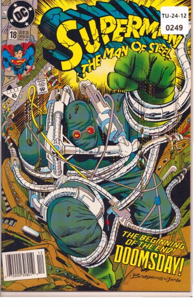 Superman The Man Of Steel, Issue 10, December 1992, DC Comics, TU2412-249