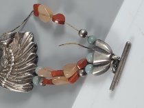 Silver Moon, Sterling Silver Band With Beads, Alloy Case, Working, 25W-0060