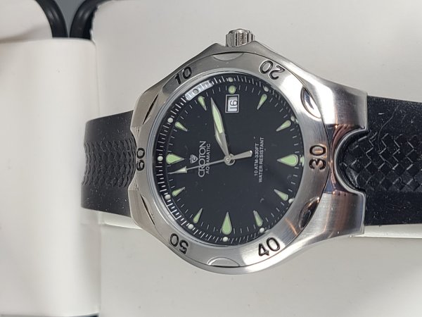Croton, Model Quartz, Date, Aquamatic, Swiss, New In Box, 25W-0064