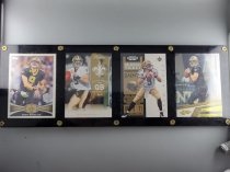 Drew Brees New Orleans Saints, NFL, 4 Card Display, Trading Card Set, Panini / Topps, 25-0853