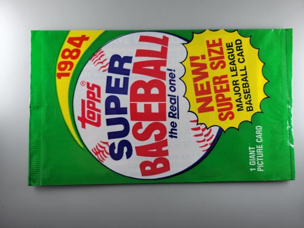Topps Super Baseball Wax Pack, MLB, 1 Card Wax Pack, 5x7 Trading Card, 1984, Topps, 25-0858