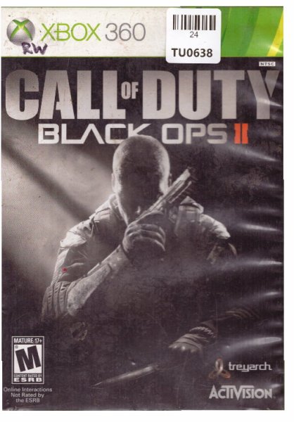 Call Of Duty, Black Ops II Video Game, X Box 360, Microsoft, 24TU-0638