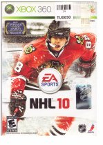 NHL 10 Video Game, X Box 360, Microsoft, 24TU-0650
