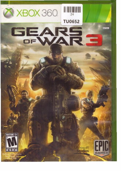 Gears Of War Video Game, X Box 360, Microsoft, 24TU-0652