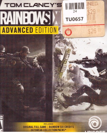 Rainbow Six Advance Edition Video Game, X Box One, Microsoft, 24TU-0657