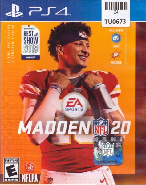 Madden 20 Video Game, Playstation 4, Sony, 24TU-0673