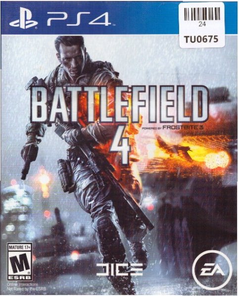 Battlefield 4 Video Game, Playstation 4, Sony, 24TU-0675