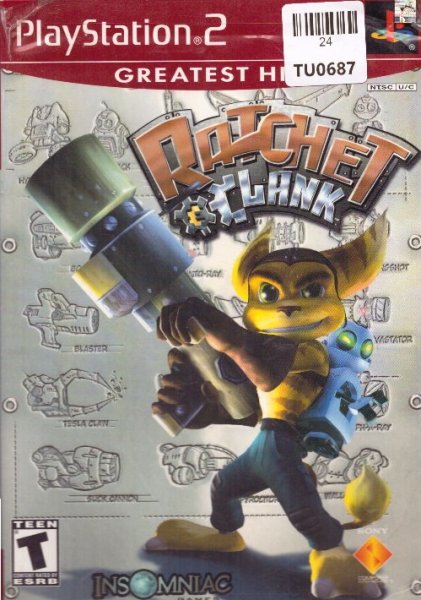 Ratchet Clank Video Game, Playstation 2, Sony, 24TU-0687