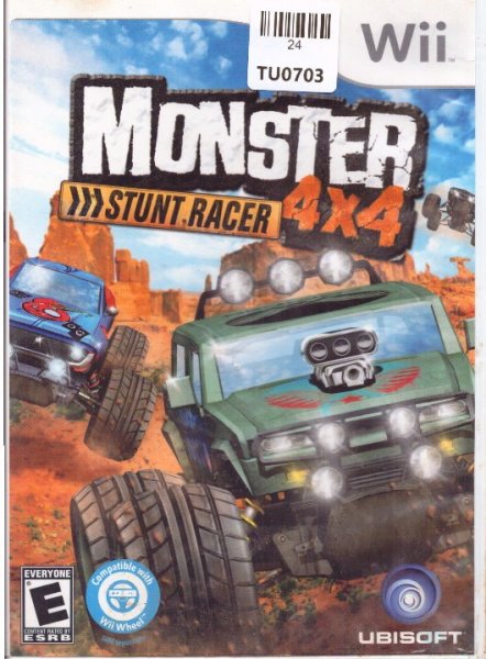 Monster 4x4 Street Race Video Game, WII, Nintendo, 24TU-0703