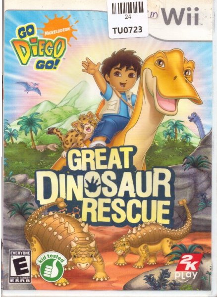 Great Dinosaur Rescue Video Game, WII, Nintendo, 24TU-0723