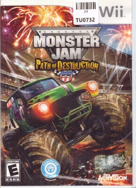 Monster Jams Path Of Destruction Video Game, WII, Nintendo, 24TU-0732