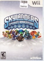 Skylanders Spyros Adventures Video Game, WII, Nintendo, 24TU-0753