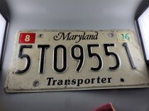 Maryland License Plate, Sticker August 2006, Tag 5T09551, 25-3010