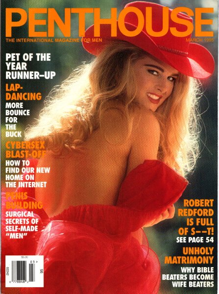 Penthouse Magazine, March 1995, Volume 26, Issue 7, Lynn Turner Centerfold Natalie Smith Cover, 26M-0124