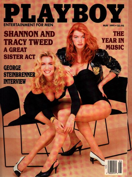 Playboy Magazine, May 1991, Volume 38, Issue 5, Cover Carol Jean Yazel, Centerfold Tweed Sisters, 26m-0132