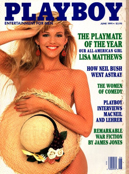 Playboy Magazine, June 1991, Volume 38, Issue 6, Cover Lisa Matthews, Centerfold Saskia Linssen, 26M-0135