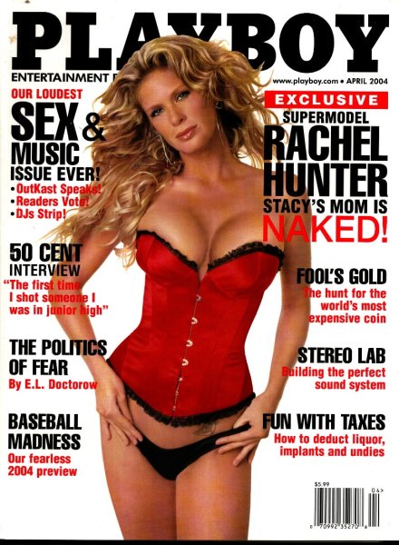 Playboy Magazine, April 2004, Raquel Hunter Cover, Kristia Kelly Centerfold, 25m-0023