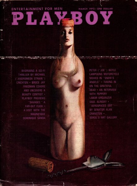 Playboy Magazine, March 1972, Unknown Cover, Ellen Michael Centerfold, 25m-0030