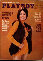 Playboy Magazine, October 1972, Lynn Myers Cover, Sharon Johansen Centerfold, 25m-0036
