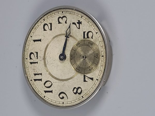 Waltham Watch, Pocket Watch Dial and Movement Only, 25w-0035