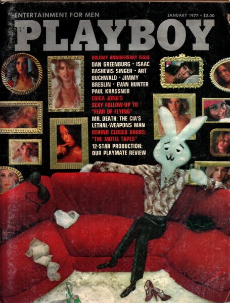 Playboy Magazine, January 1977, Bunny Cover, Susan Lynn Kiger Centerfold, 25m-0413