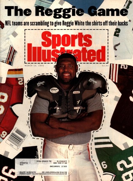Sports Illustrated Magazine, March 15 1993, NFL - Reggie White, 25m-0302