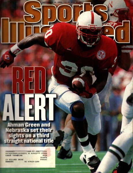 Sports Illustrated Magazine, September 16 1996, Nebraska Collage Football, Ahman Green, 25m-0307