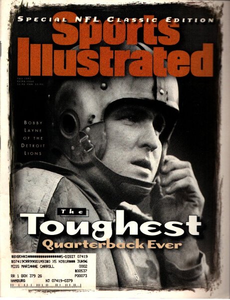 Sports Illustrated Magazine, Fall 1995, The Toughest Quarterback Ever