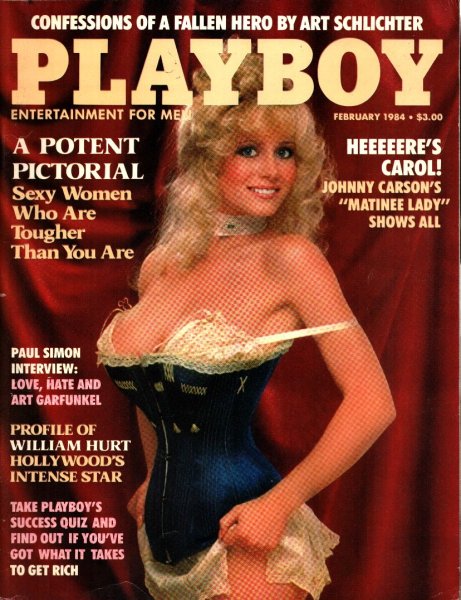 Playboy Magazine, February 1984, Kimber McArther Cover, Justine Greiner Centerfold, 25m-0120