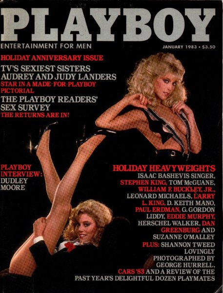 Playboy Magazine, January 1983, Audrey & Judy Landers Cover, Lonny Chin Centerfold, 25m-0128