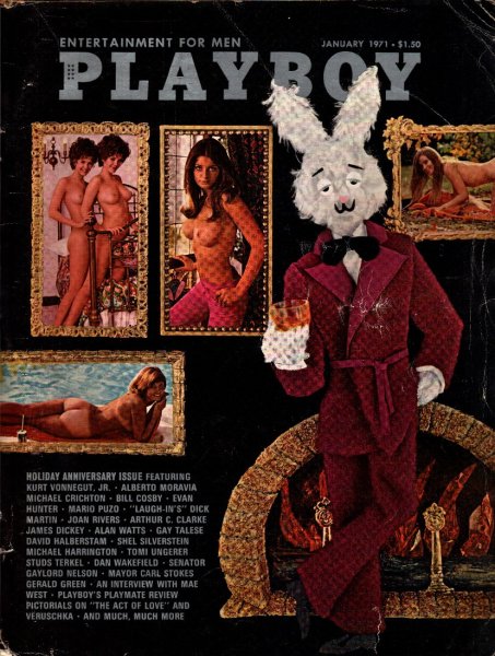 Playboy Magazine, January 1971, Bunny Cover, Liv Lindland Centerfold, 25m-0147
