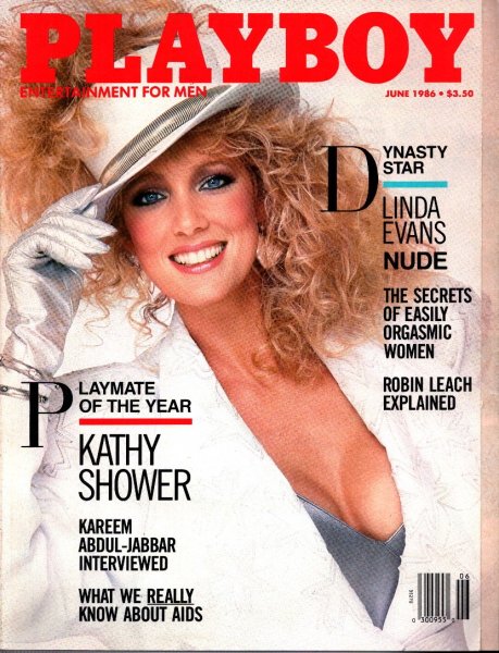 Playboy Magazine, June 1986, Kathy Showers Cover, Rebecca Ferrati Centerfold, 25m-0152