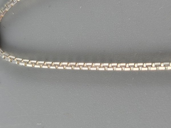 Sterling Silver .925, Necklace, 1 mm, Octavia Box Link, 30 Inch, Rhodium Coated, TU-SN-14