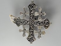 Vintage, Sterling Silver .925, Necklace With Cross / Star Pendent, 18 Inch, TU-SNP-2