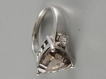 Sterling Silver .925, Ring, 7 Size, Grey Spinel Stone, TU-1303