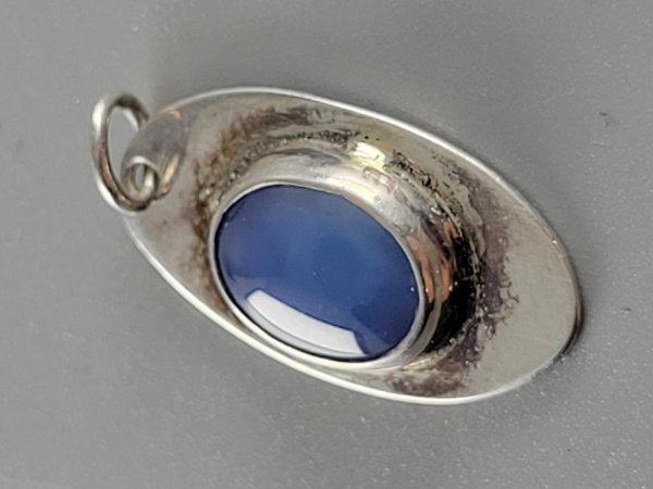 Sterling Silver .925, Pendent, Blue Stone, TU-1311