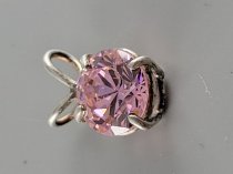 Sterling Silver .925, Pendent, Pink Stone, TU-1315