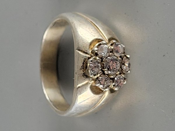 Sterling Silver .925, Ring, 8.25 Size, CZ Stone, TU-1322
