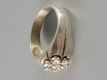 Sterling Silver .925, Ring, 8.25 Size, CZ Stone, TU-1322